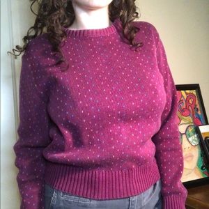 Tricots St. Raphael Vintage Rainbow Dot Sweater